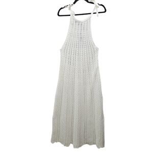Primark Maxi Crochet‎ Dress Womens X-Large 14 16 Ivory Beach Coastal Vacay NEW